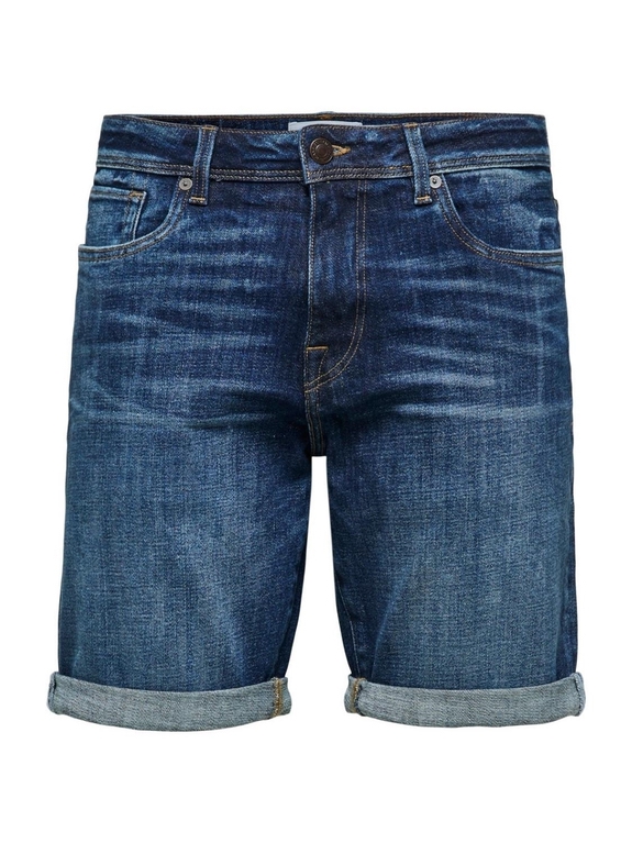 Selected Alex 21406 Medium Blue Stretch shorts - Medium Blue Denim
